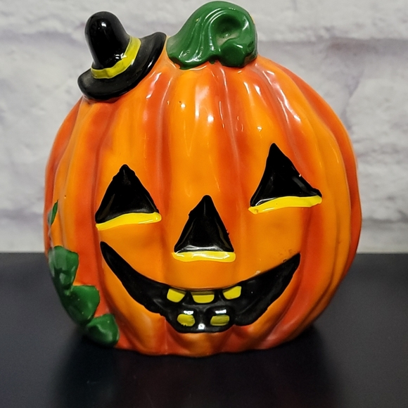 Vintage Rubens Jack-o'-lantern Pumpkin planter - Picture 1 of 4